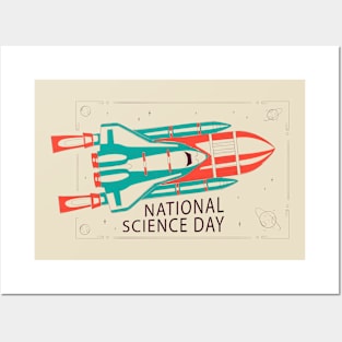 Science Day Space Ship Posters and Art